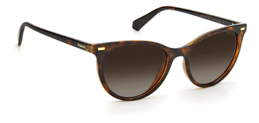Women Polaroid Sunglasses: PLD 4107/S - Havana - SpecSMART Eye Clinic (Diagonal View)
